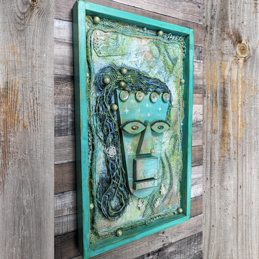 Mystical Mermaid Assemblage Wall Art