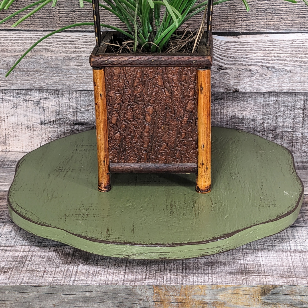 Round Wooden Riser, Rustic Entertaining Platter