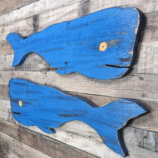 Primitive Wood Whale Rustic Wooden Whale Ocean Themed Nursery Accent Nautical Housewarming Gift Idea Coastal Living Room Wall Decor