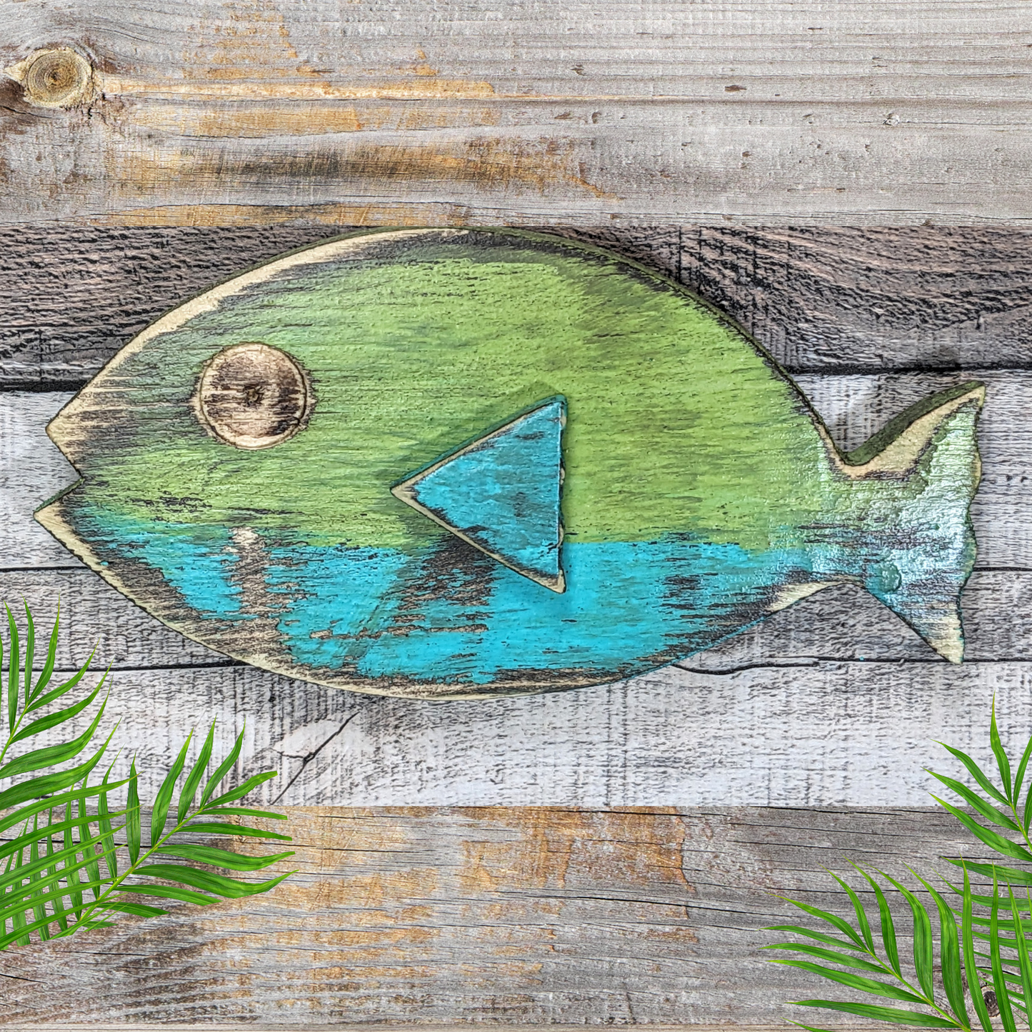 Ocean Themed Nursery Wall Decor Mid Century Style Wooden Fish Home Accent Coastal Farmhouse Gift idea Beach Lover Whimsical Fish Art
