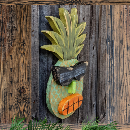 Beach House Home Staging Tiki Pineapple Wall Hanging Tropical Hawaiian Game Room Tiki Bar Decor Beach Lover Gift Idea