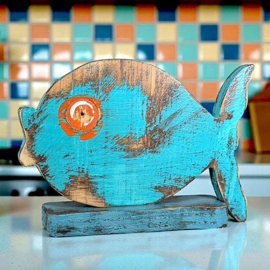 Under The Sea Themed Shower Tropical Fish Party Accent Beach Reception Centerpiece Rustic Table Number Holder Coastal Home Staging Decor