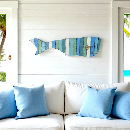 Small Whale Nautical Housewarming Gift Idea Coastal Living Room Wall Decor Primitive Wood Whale Rustic Ocean Themed Nursery Accent