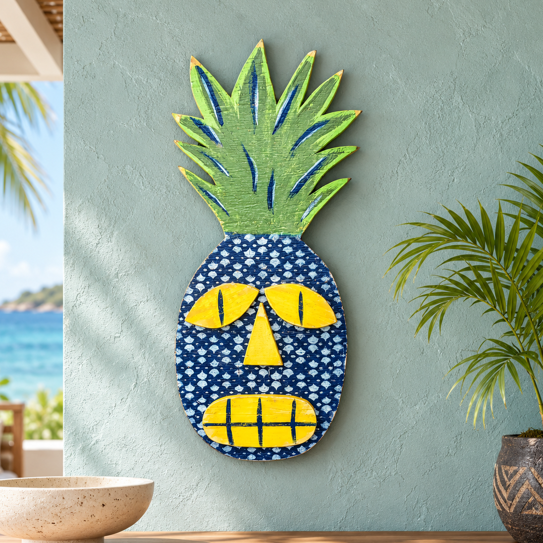 Colorful Pineapple Tiki Wall Decor