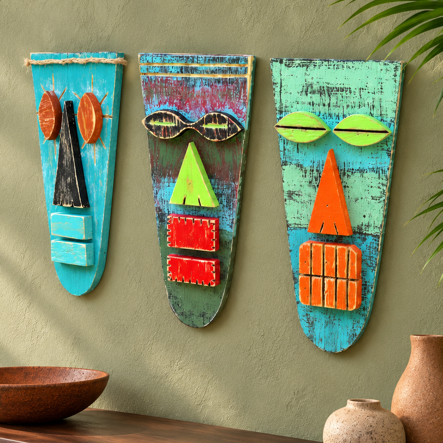 Primitive Wooden Tribal Mask