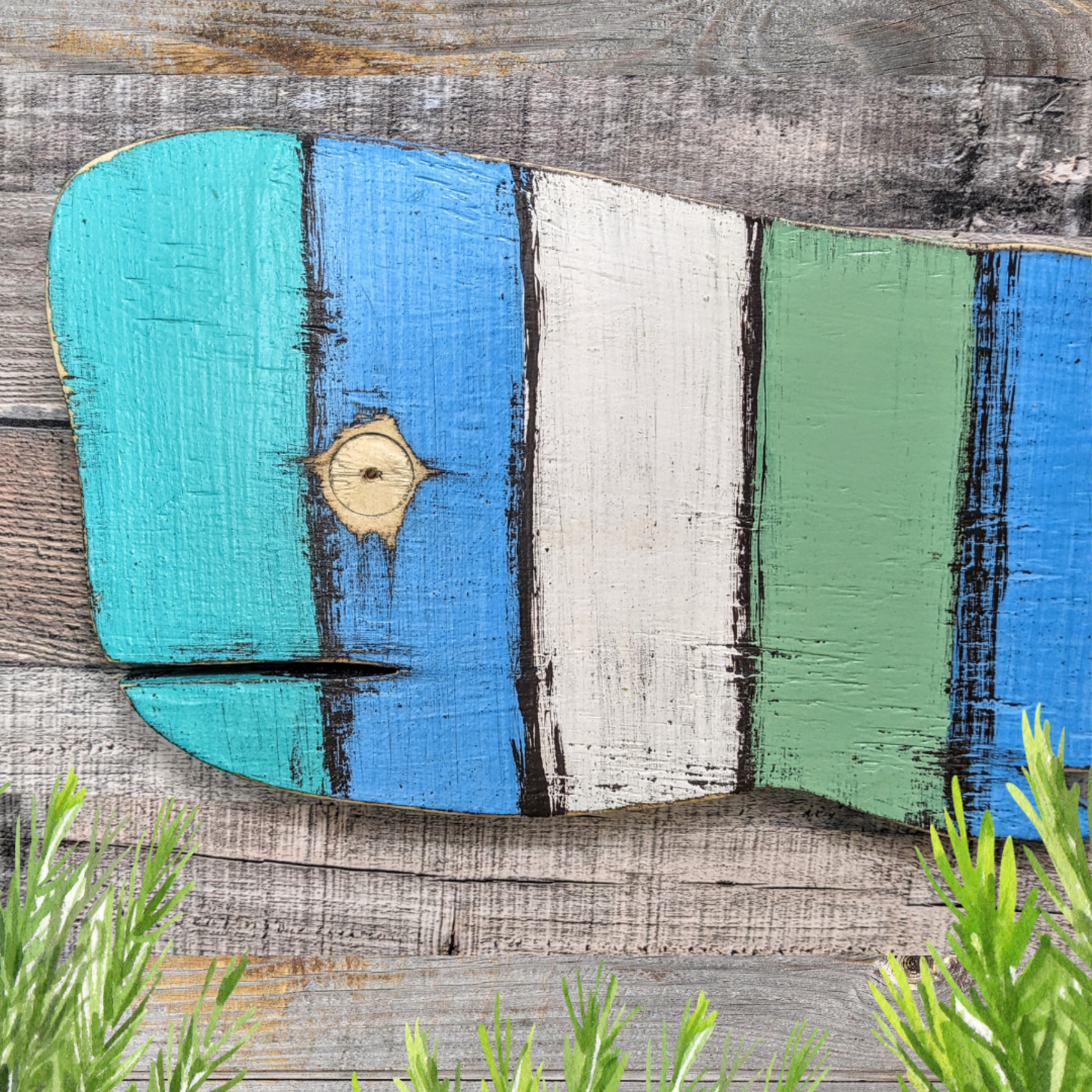 Ocean Themed Nursery Accent Rustic Wooden Whale Nautical Housewarming Gift Idea Coastal Living Room Wall Decor Primitive Wood Whale
