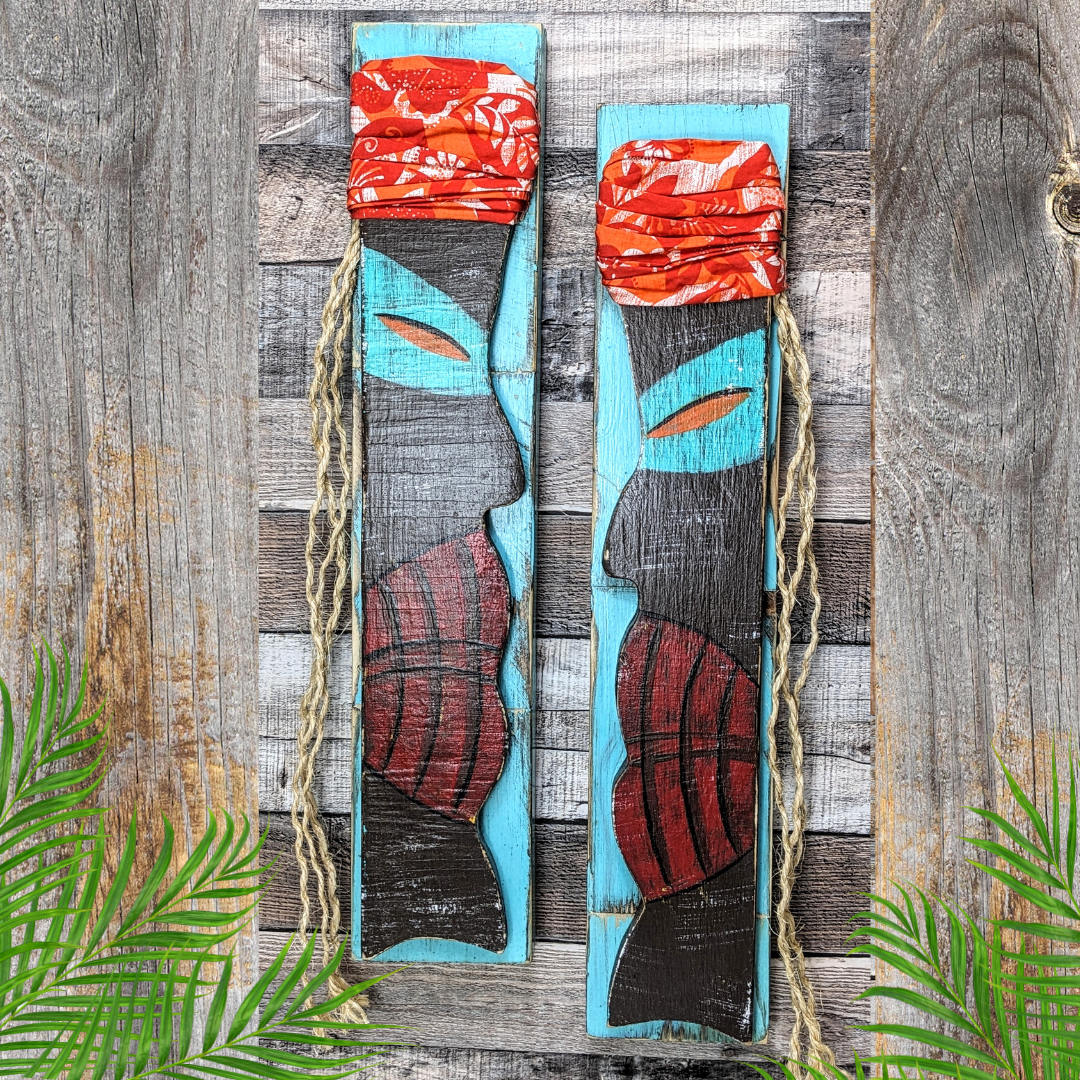 Island Tiki Totem Wall Hanging Set