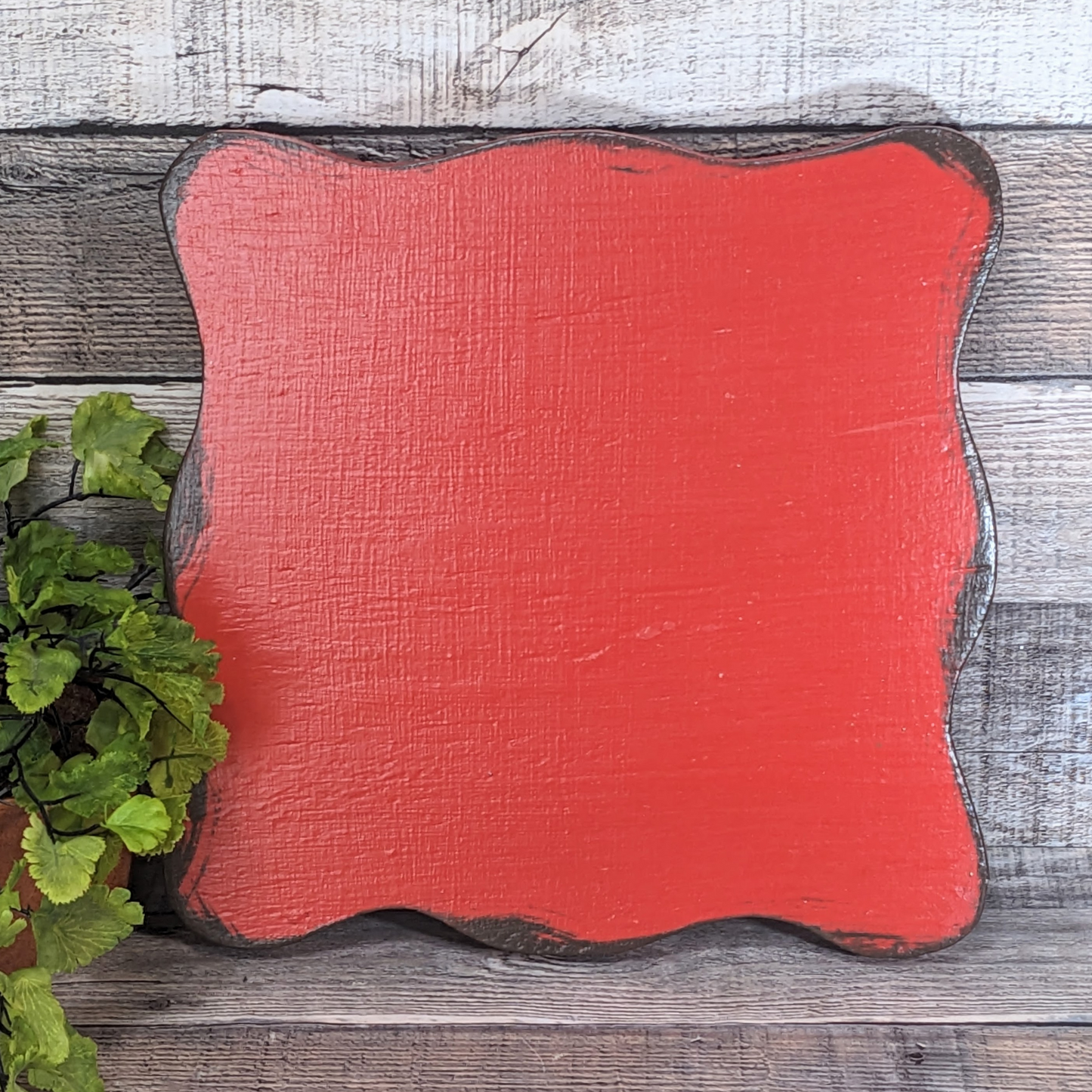 Bold Red Ruffled Edge Display Riser Flat Lay Prop Medium & Large Tiered Tray Pedestal Accent Wooden Platform Serving Trays Large Candle  or Soap Display