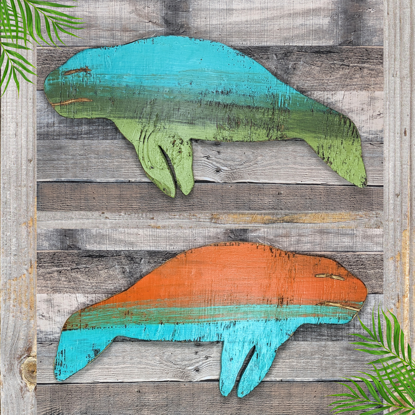 Florida Manatee Tropical Themed Home Accent Wooden Sea Cow Wall Decor Beach Themed Nursery Ocean Lover Housewarming Gift Idea