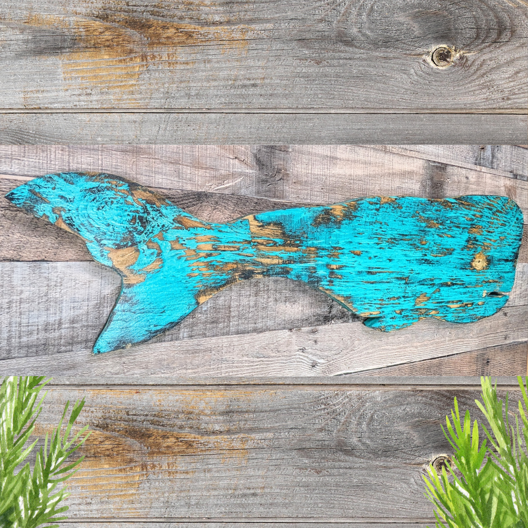 Primitive Coastal Whale Ocean Themed Nursery Accent Rustic Wooden Whale Nautical Housewarming Gift Idea Beach House Entrance Wall Decor
