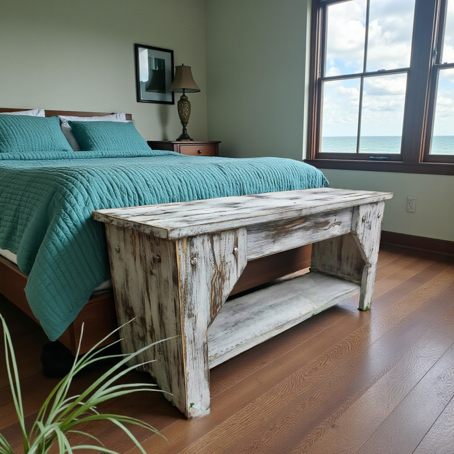 Farmhouse Kitchen Seating Beach House Style Indoor Coastal Bench Entryway Shoe Storage Shelf Covered Porch Rustic Country Mudroom Bench