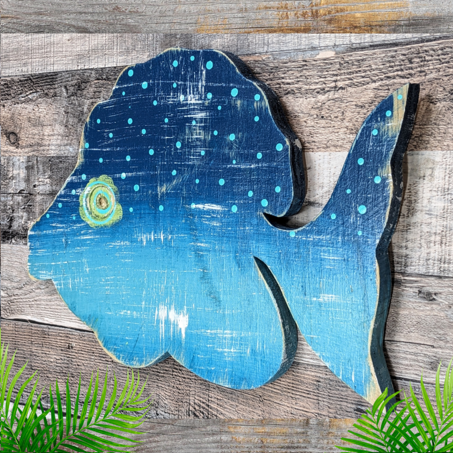 Tropical Coral Reef Fish Decor Coastal Art for Beach House Wooden Angelfish Wall Hanging Fish Decor Gift Idea Whimsical Nautical Nursery