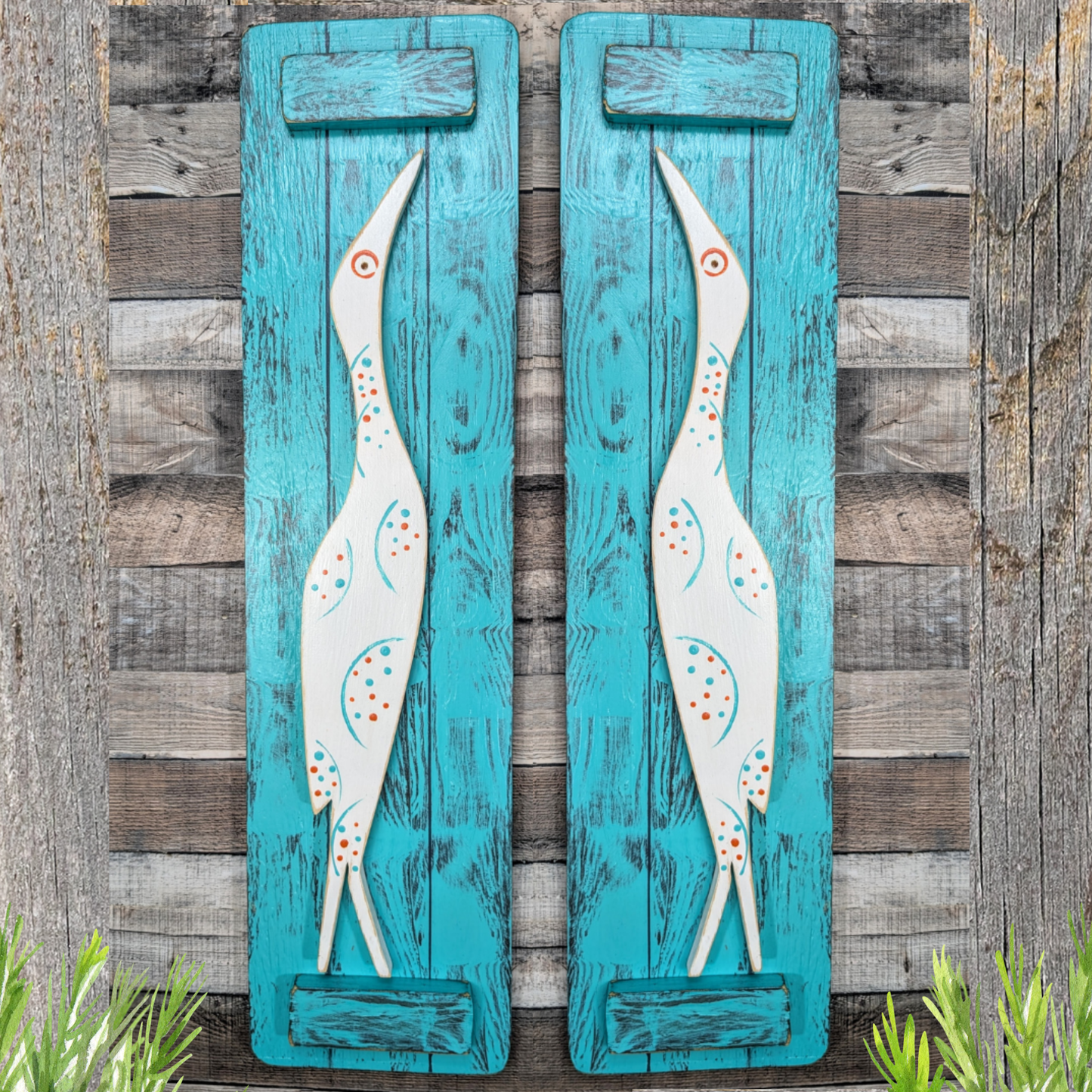 Mid-Century Bird Summer Room Accent Modern Home Staging Spring Mantel Decorating Idea Small Apartment Decor Rustic Island Egret Wall Hanging