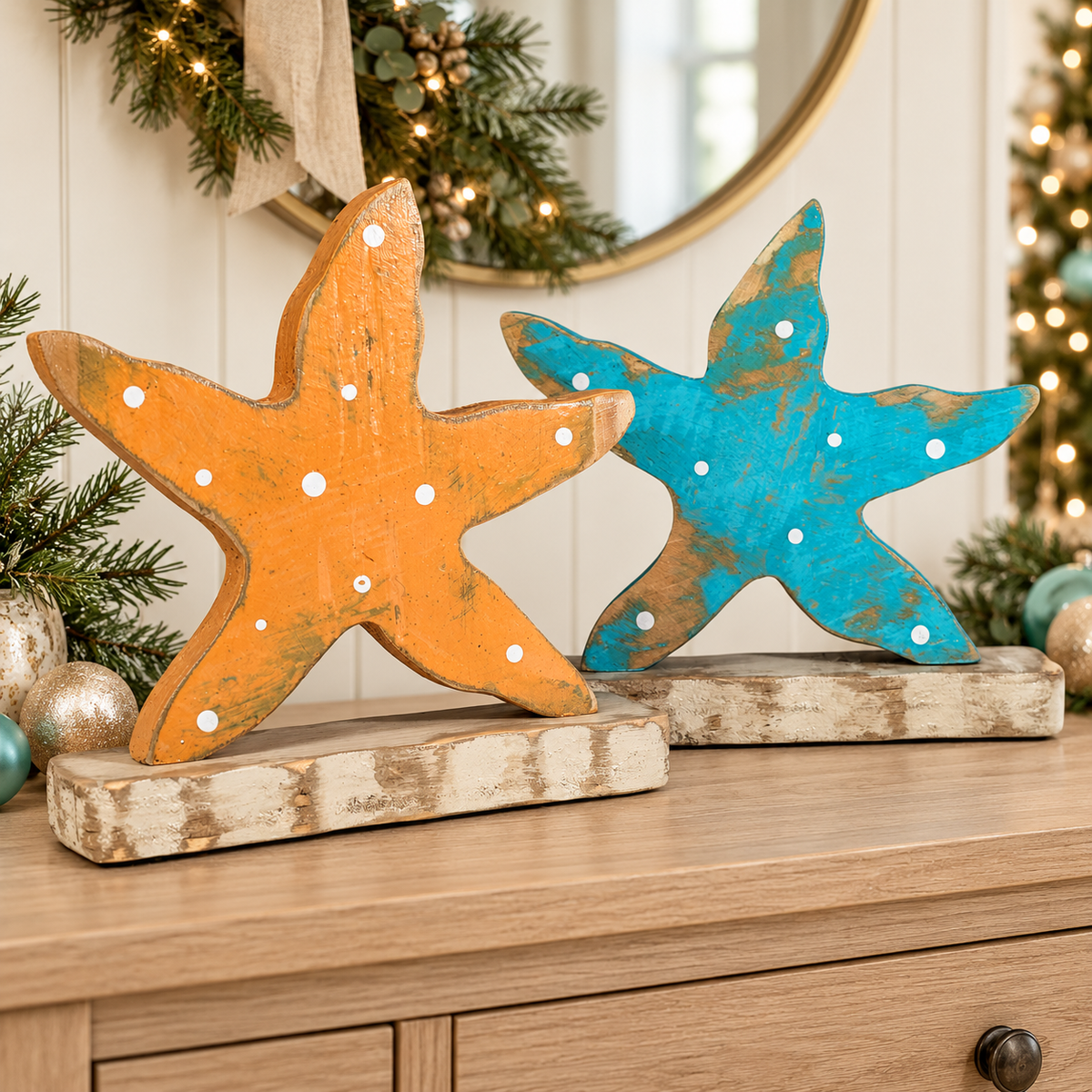 Wooden Seashell Home & Party Accents