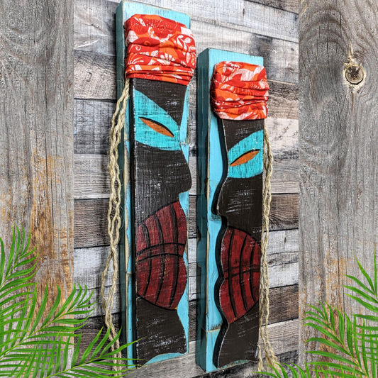 Island Tiki Totem Wall Hanging Set