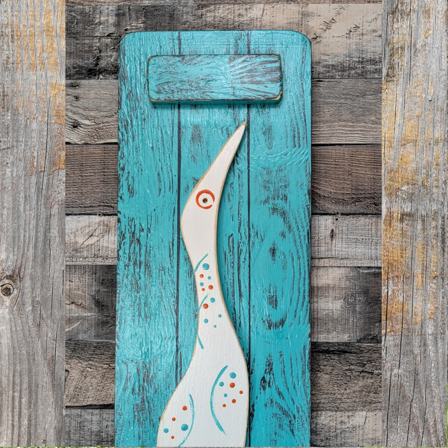 Mid-Century Bird Summer Room Accent Modern Home Staging Spring Mantel Decorating Idea Small Apartment Decor Rustic Island Egret Wall Hanging