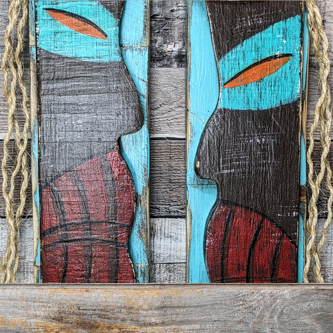 Island Tiki Totem Wall Hanging Set