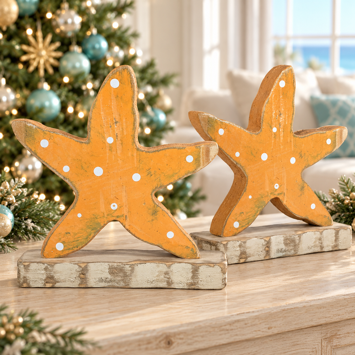 Wooden Seashell Home & Party Accents