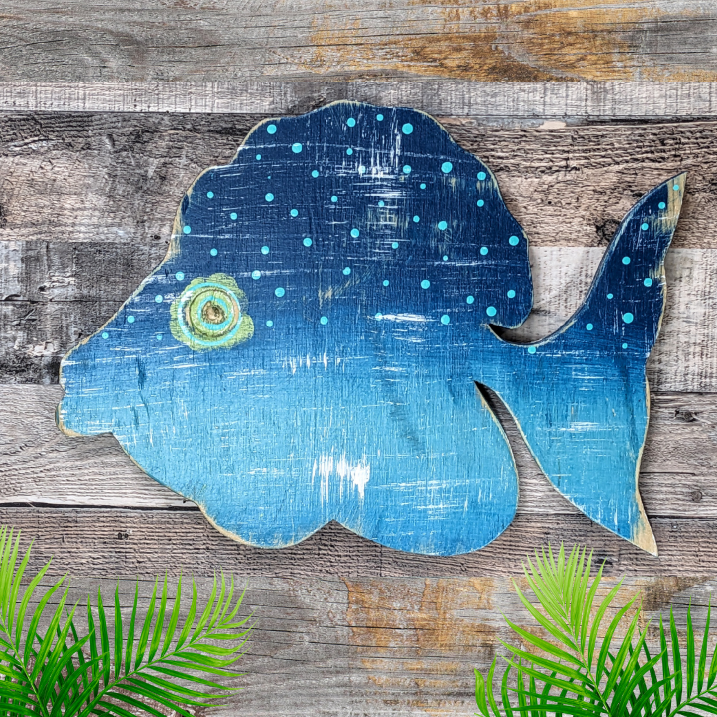 Tropical Coral Reef Fish Decor Coastal Art for Beach House Wooden Angelfish Wall Hanging Fish Decor Gift Idea Whimsical Nautical Nursery