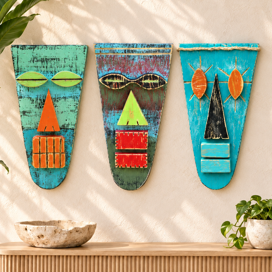 Primitive Wooden Tribal Mask