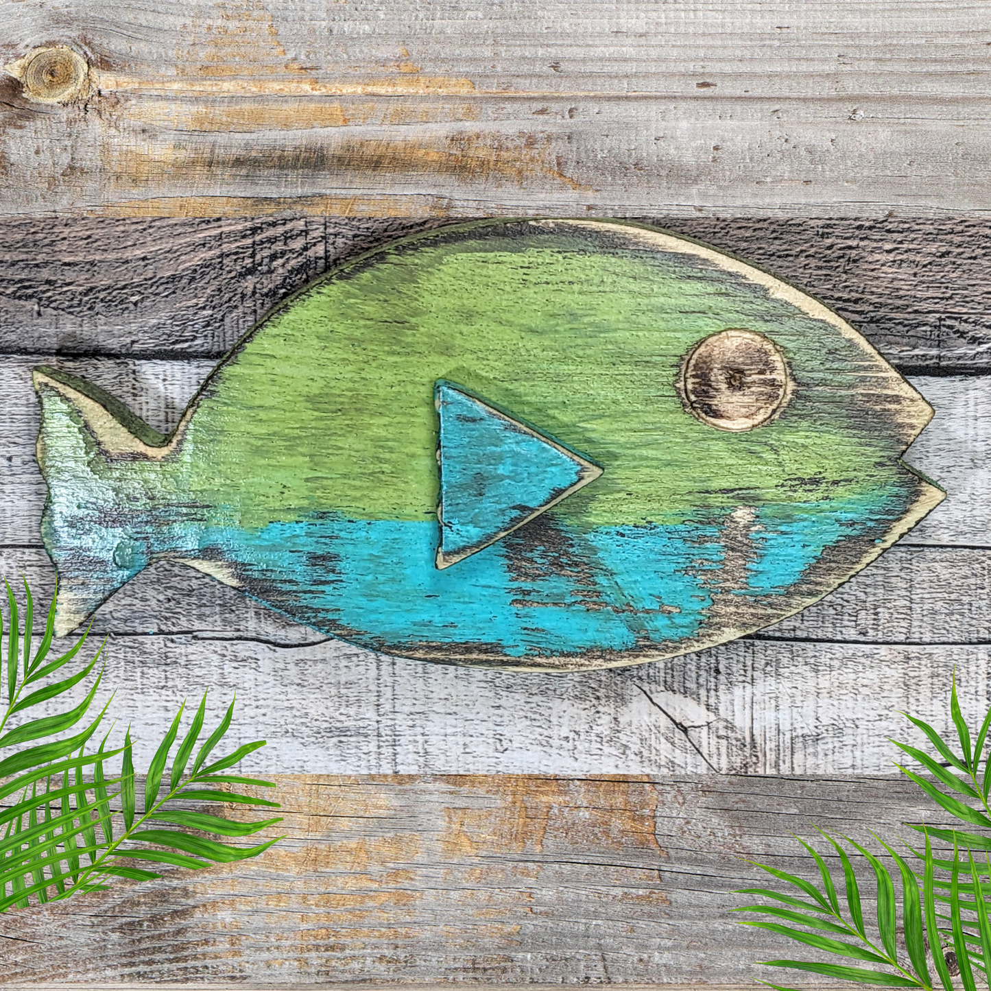 Ocean Themed Nursery Wall Decor Mid Century Style Wooden Fish Home Accent Coastal Farmhouse Gift idea Beach Lover Whimsical Fish Art