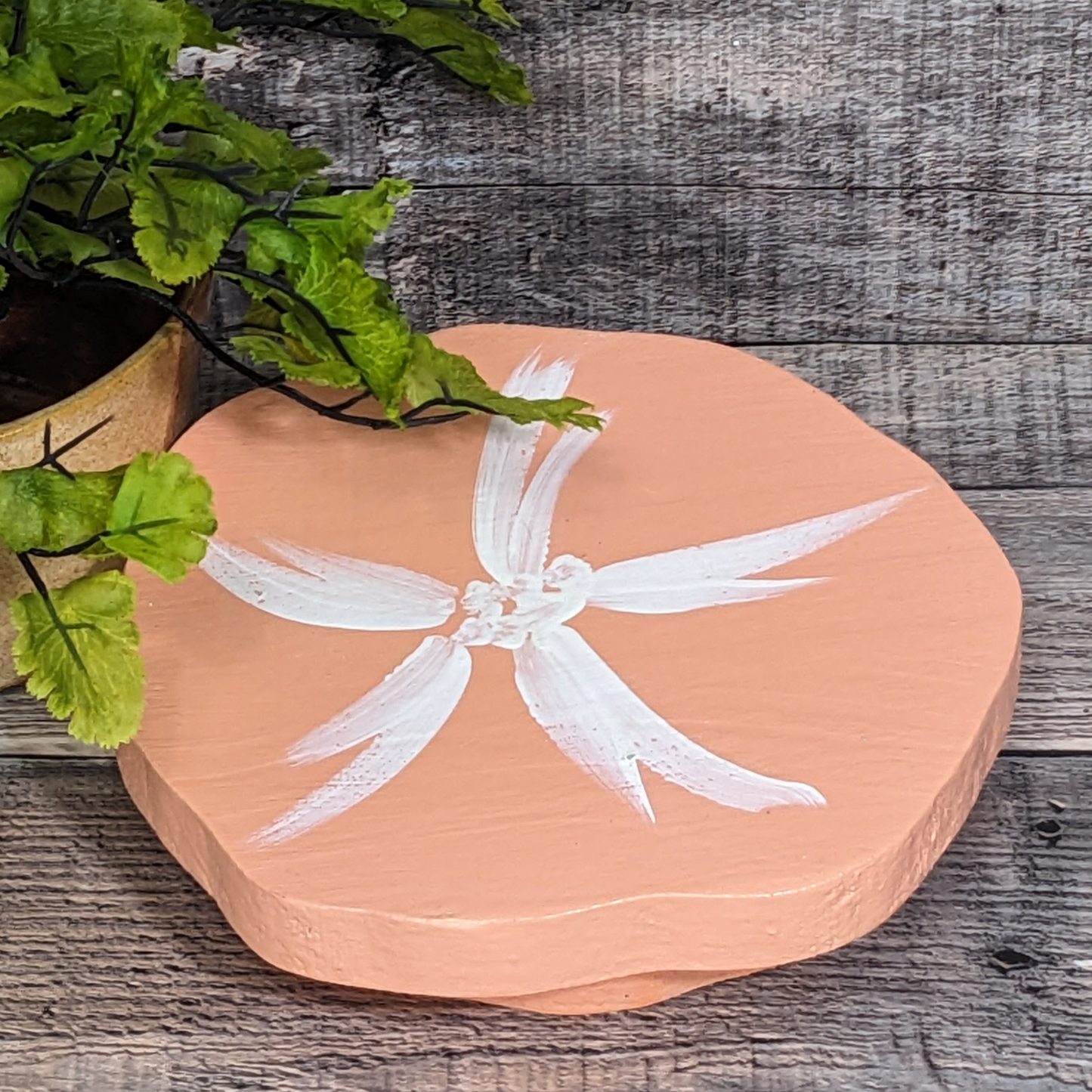 Coastal Farmhouse Housewarming Gift Idea Ocean Themed Sand Dollar Tiered Tray Riser Mini Rustic Wood Candle Platform Beach House Style