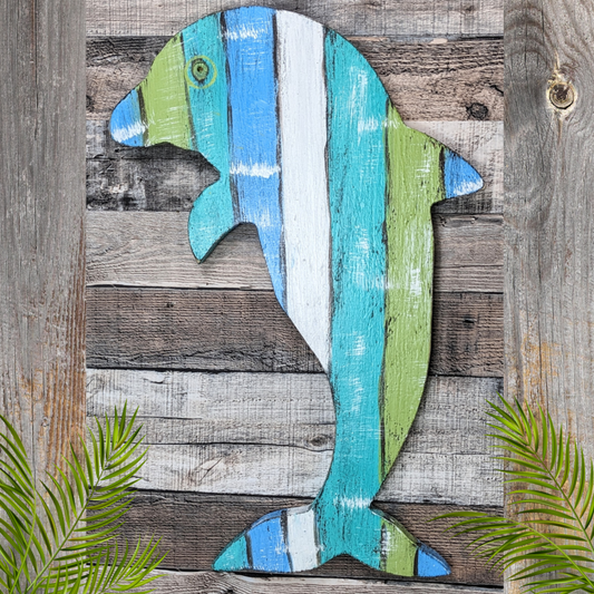 Coastal Living Jumping Dolphin Wall Decor Island Themed Nursery Accent Beach Lover Housewarming Gift Idea Tropical Wedding Decor Home Staging