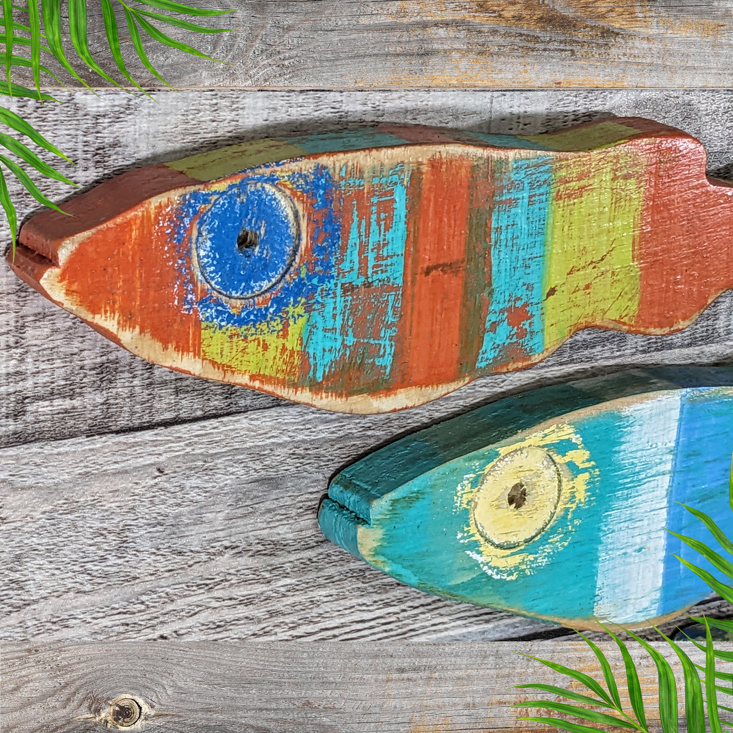 Colorful Minnow Tropical Themed Wall Decor Whimsical Nursery School Of Fish Beach Lover House Warming Gift Idea Wood Fish Wall Hanging