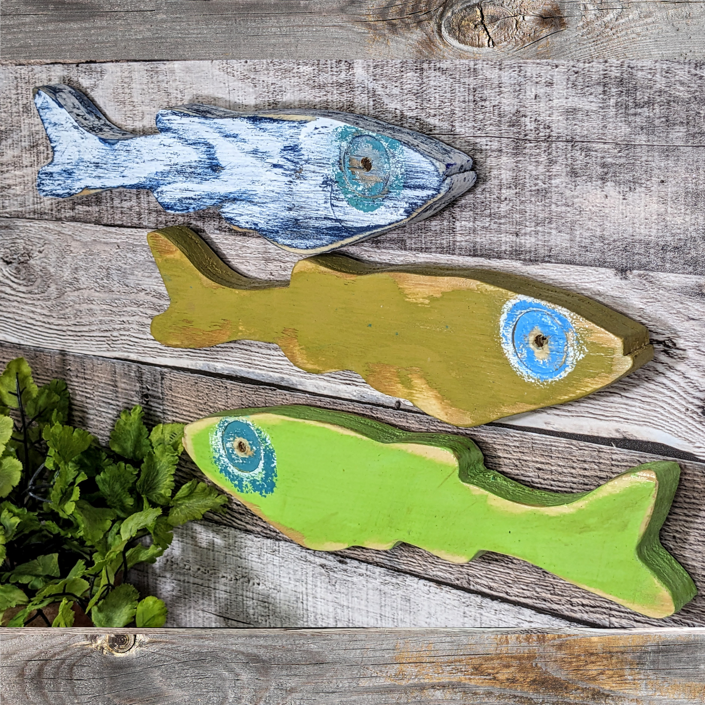 Colorful Minnow Tropical Themed Wall Decor Whimsical Nursery School Of Fish Beach Lover House Warming Gift Idea Wood Fish Wall Hanging