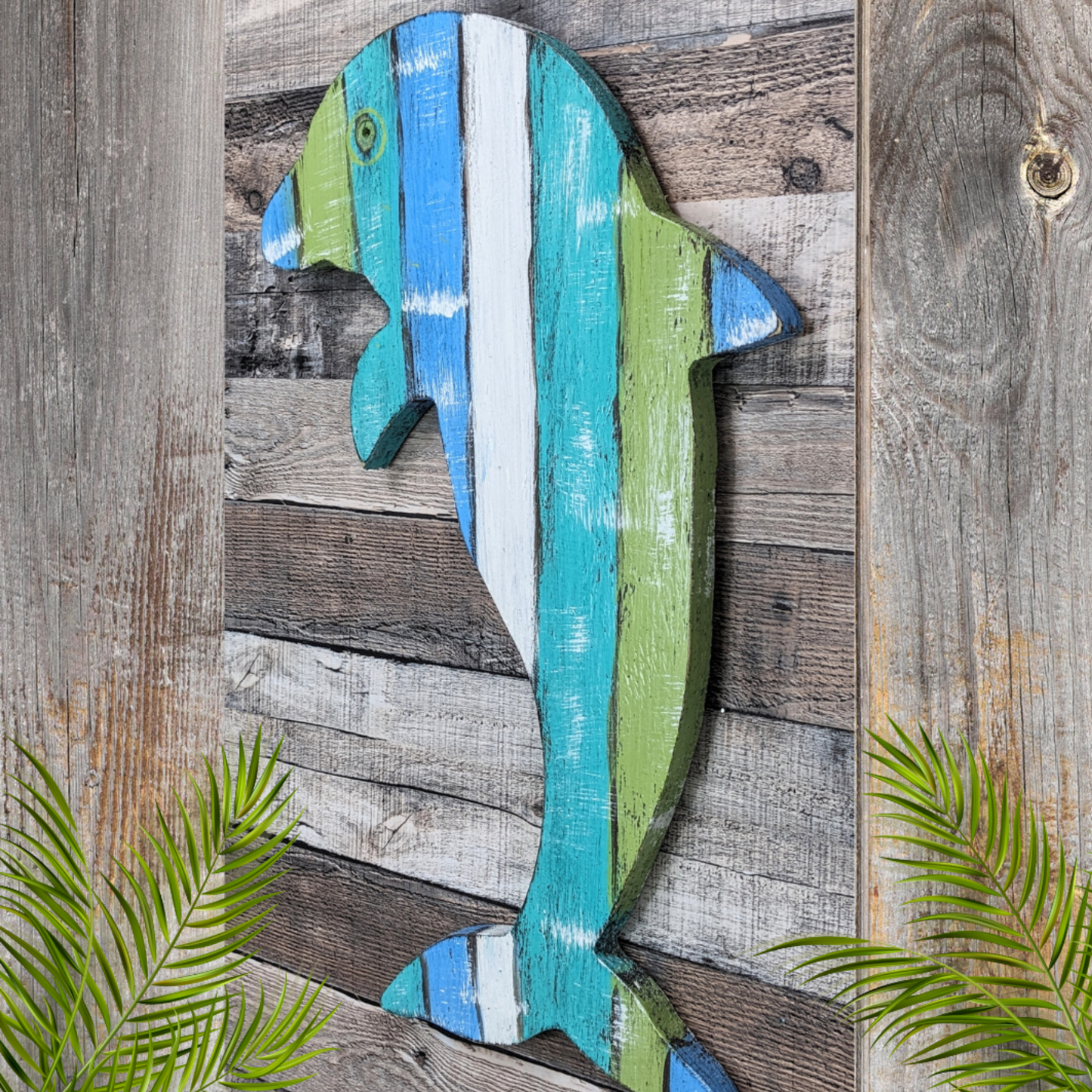 Coastal Living Jumping Dolphin Wall Decor Island Themed Nursery Accent Beach Lover Housewarming Gift Idea Tropical Wedding Decor Home Staging