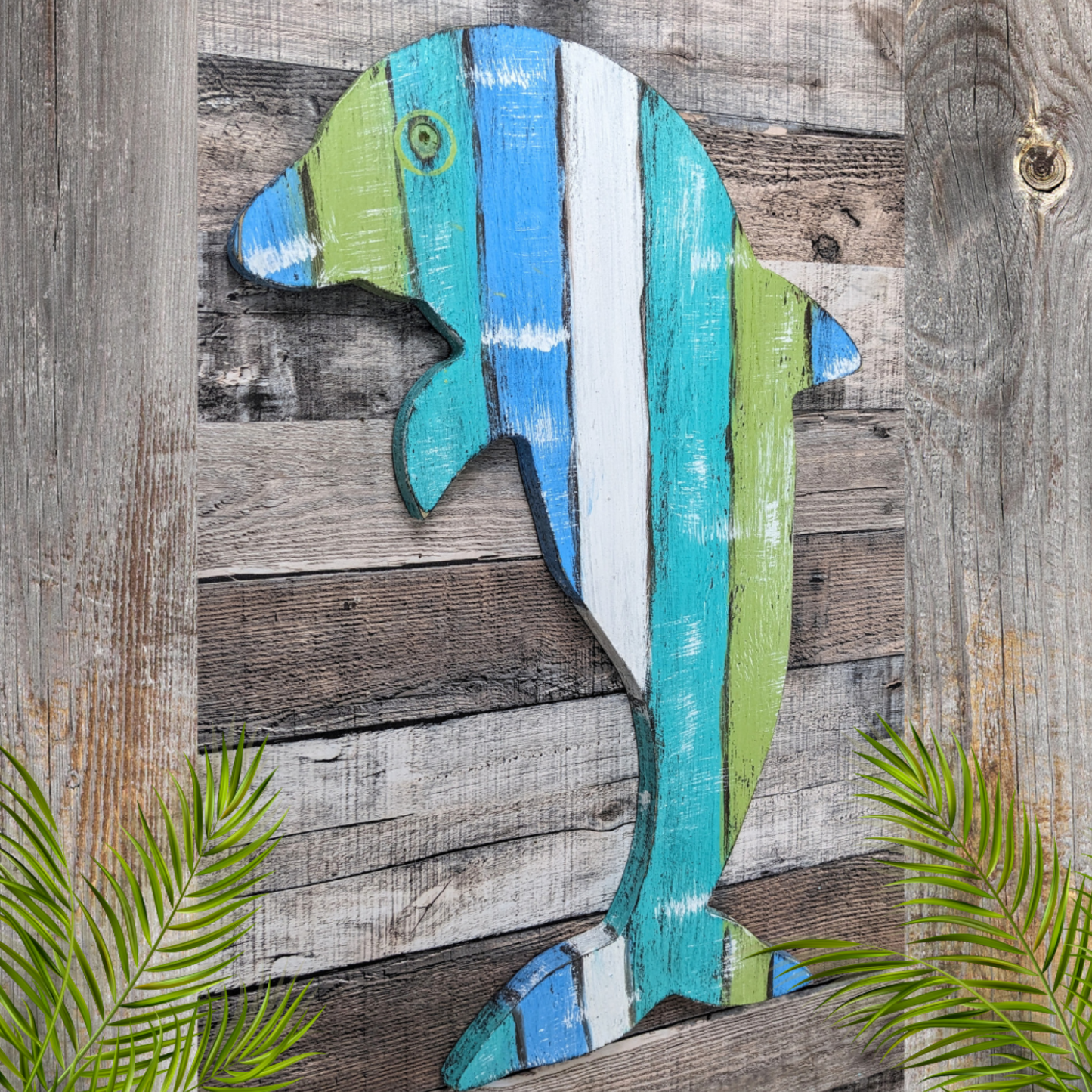 Coastal Living Jumping Dolphin Wall Decor Island Themed Nursery Accent Beach Lover Housewarming Gift Idea Tropical Wedding Decor Home Staging