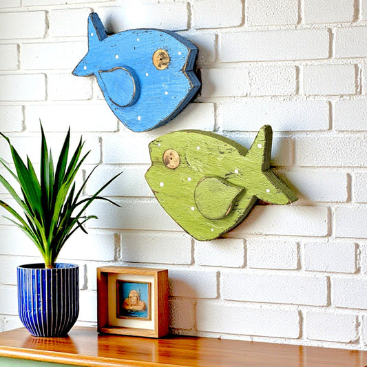 Mid-Century Style Home Accent Boomerang Tiki Bar Fish Decor Ocean Themed Nursery Wall Hanging Beach Home Staging Coastal Living Photo Prop