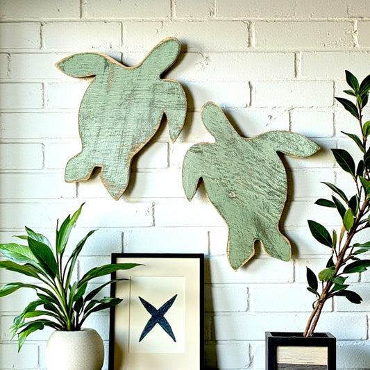 Nautical Nursery Shelf Accent Sea Turtle Bathroom Decor Ocean Themed Home Staging Beach Lover Gift Idea Hawaiian Style Tropical Wooden Sign