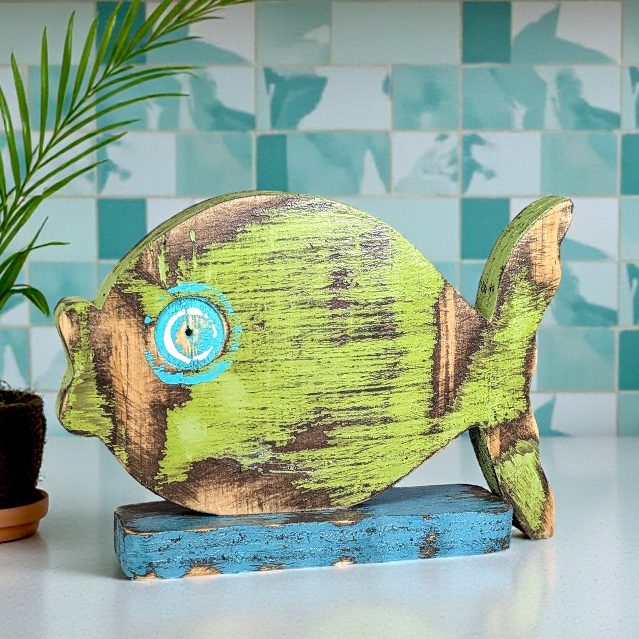 Under The Sea Themed Shower Tropical Fish Party Accent Beach Reception Centerpiece Rustic Table Number Holder Coastal Home Staging Decor